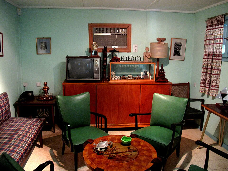 Ben Gurion house interior Sde Boker preserved living room